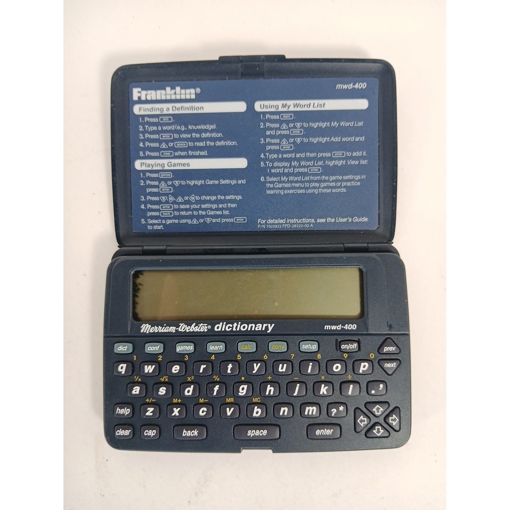 Franklin MWD-400 Pocket Merriam-Webster Dictionary Tested Works Great